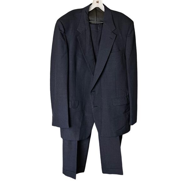 Botany 500 Men’s Vintage Two Piece Suit Estimated Size 44L Check Career Office - Picture 1 of 13